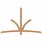Ekena Millwork Davenport Timber Gable Bracket, Western Red Cedar, 84"W x 53"H x 1 1/2"D x 3 1/2"F, 15/12 Pitch GBW084X53X0204DAV00SWR - alternate 1